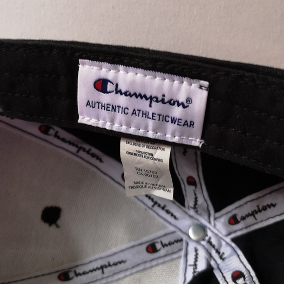 Women's Champion Baseball Hat, Adjustable Strap, Embroidery Logo Pink Underside - Picture 5 of 6